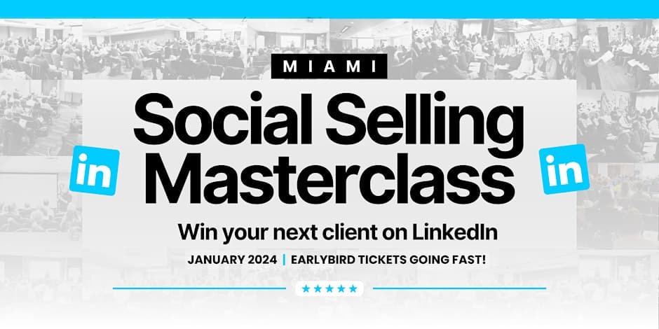 social selling masterclass miami live events