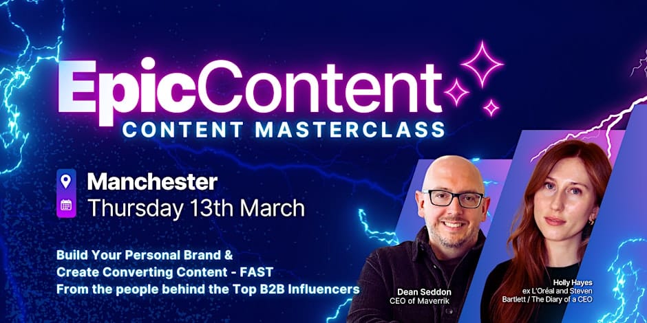 epic content masterclass manchester live events