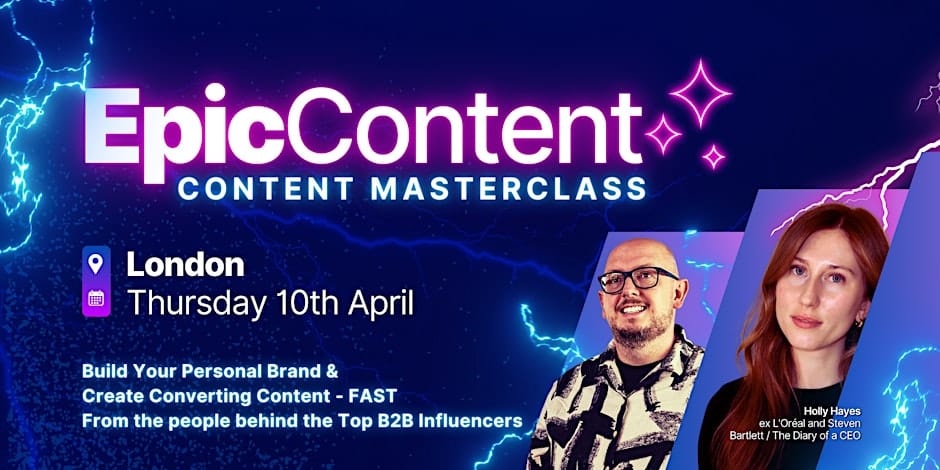 epic content masterclass live events london