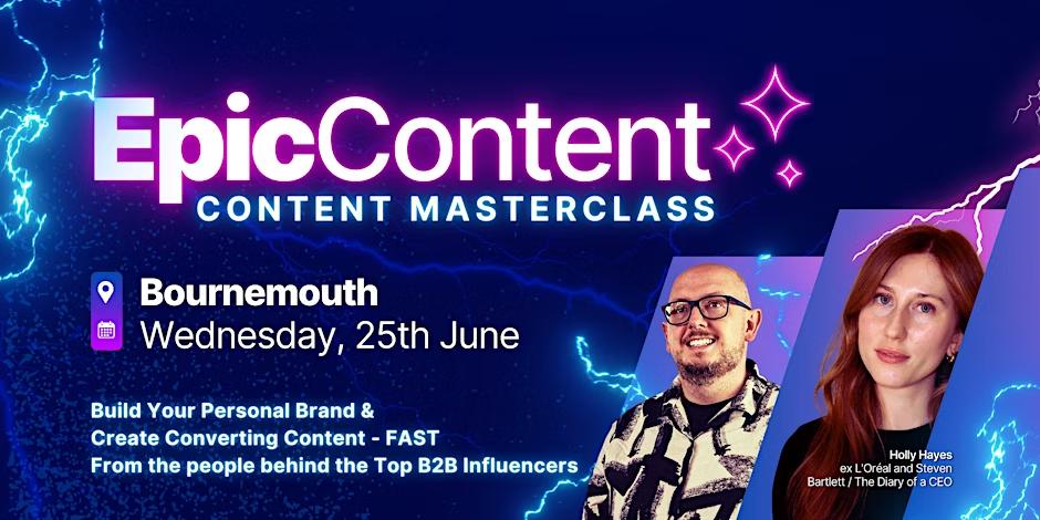 epic content masterclass live events bournemouth