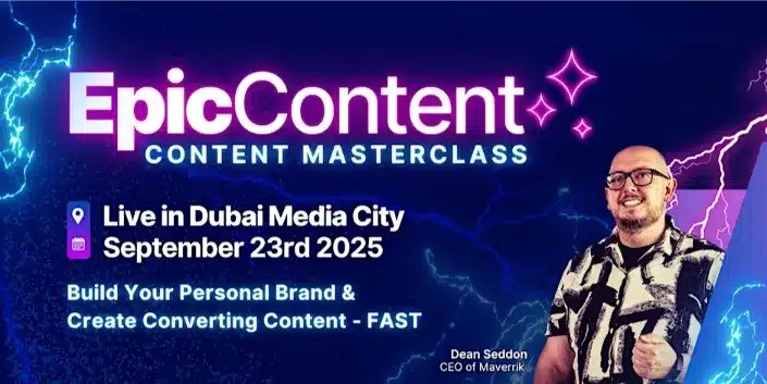 epic content masterclass live event dubai