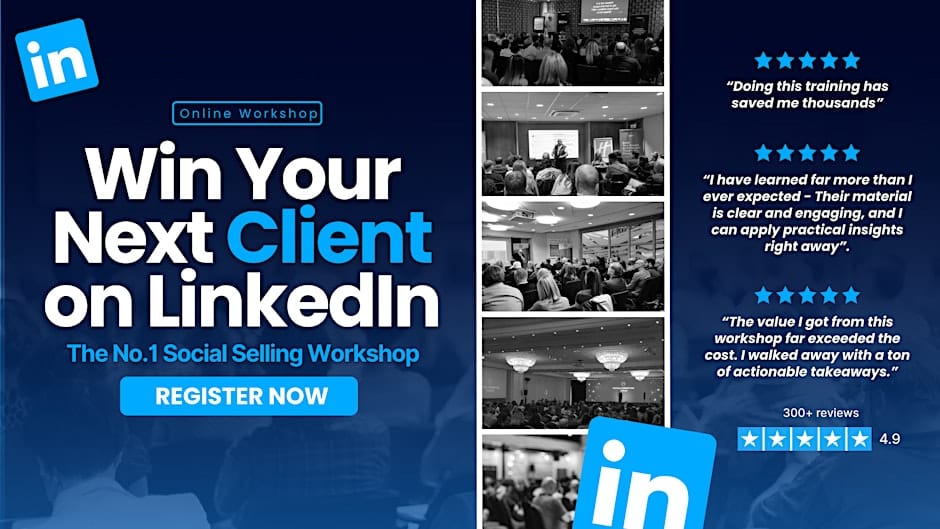 win your next client on linkedin online masterclass live evemts