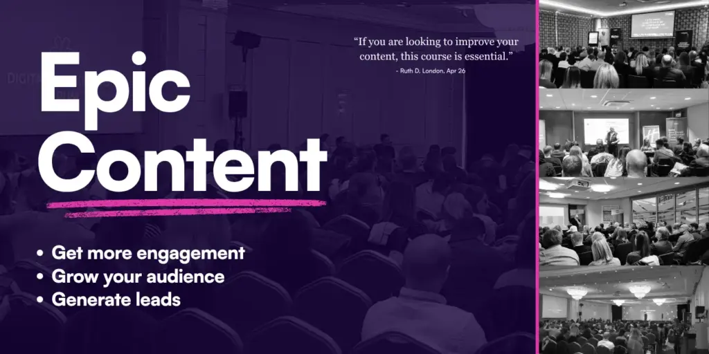 epic content masterclass live events