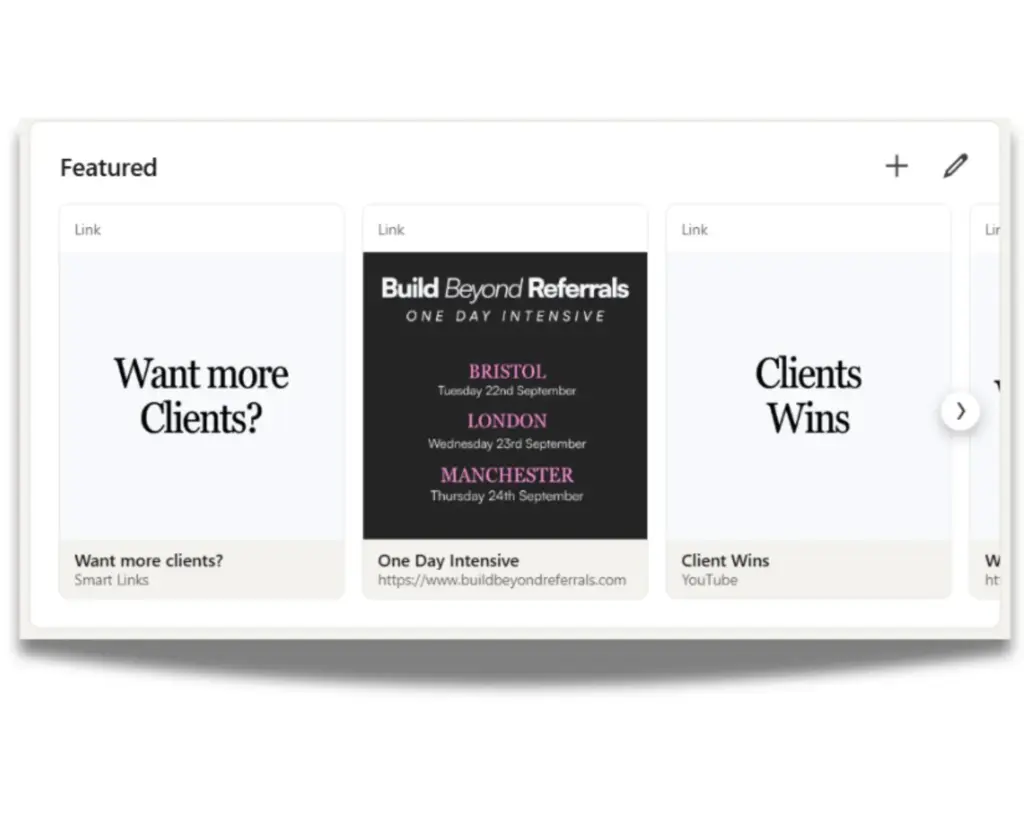 Getting Clients Starts With Your Profile featured section