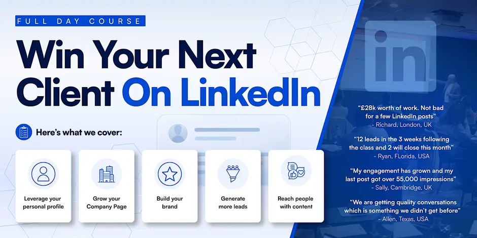 win your next client on linkedIn live events
