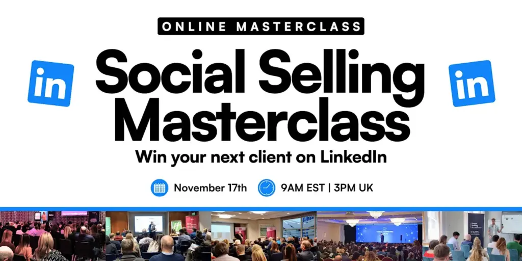 social selling masterclass online live events