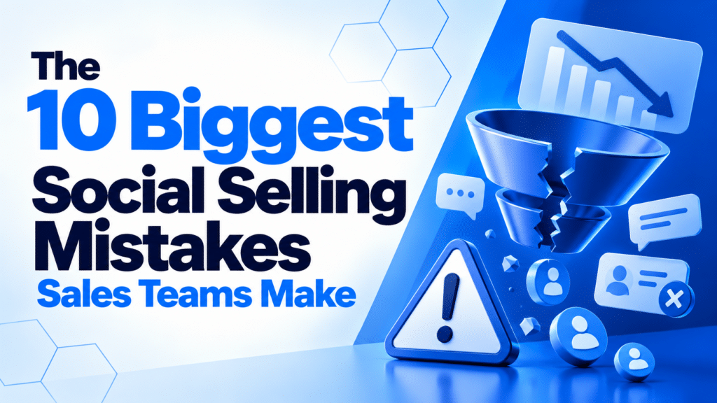The 10 Biggest Social Selling Mistakes Sales Teams Make. LinkedIn prospecting mistakes