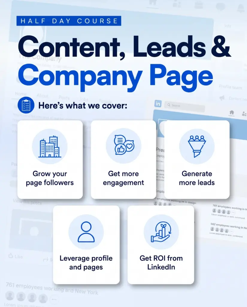 content leads and company page maverrik events