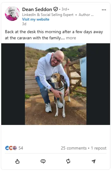 dean linkedin post holiday