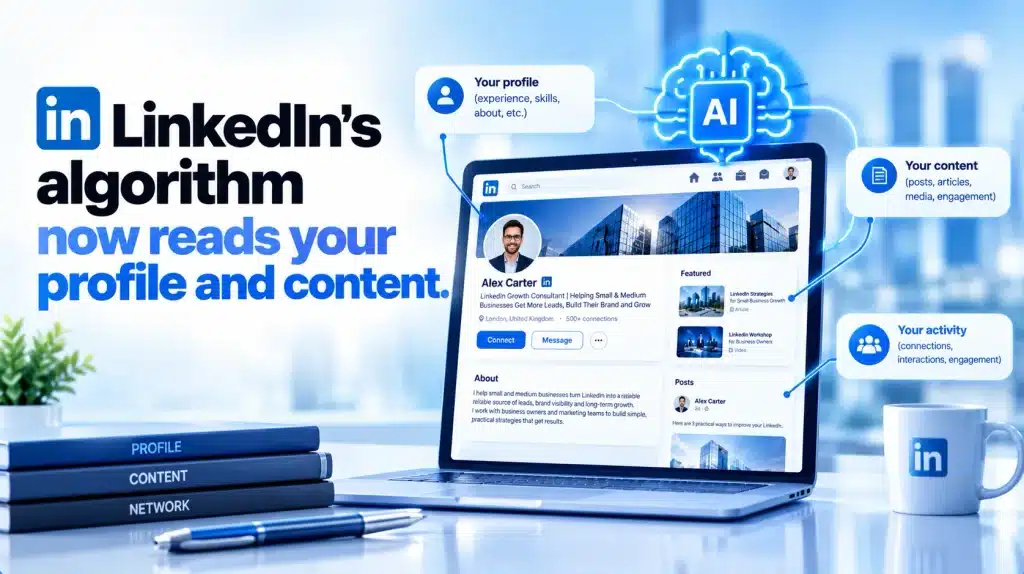 linkedins algorithm reads profile and content